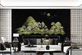 萍乡森佰汇航空纤维墙咔（湖光山色）